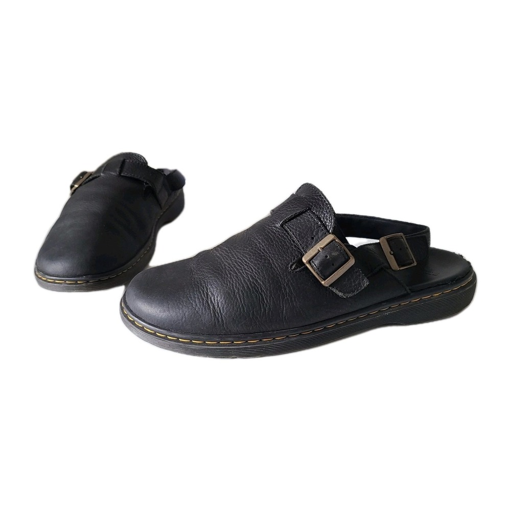 Dr Martens Jorge RVE Black Mules Slingback Leather Sz US12/ UK11/ EU46 AW004